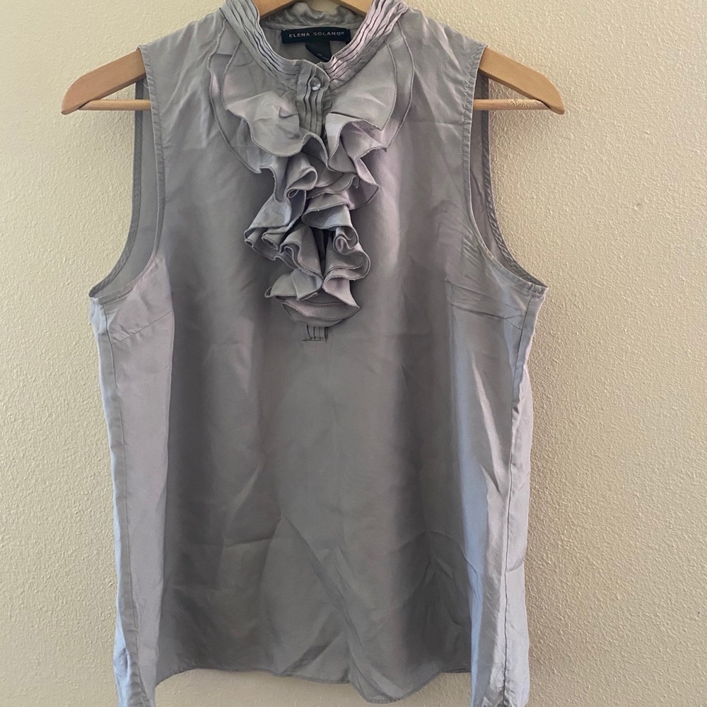 Sleeveless Silk Blouse